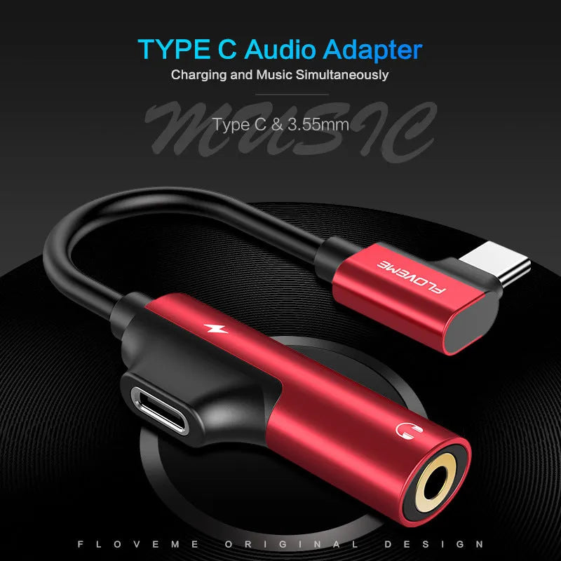 Lightning audio charging adapter in anodised aluminium alloy, 5V1A, black, with dual Lightning ports for charging and earphones