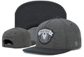 Cotton snapback baseball cap with adjustable back, black colour, side view