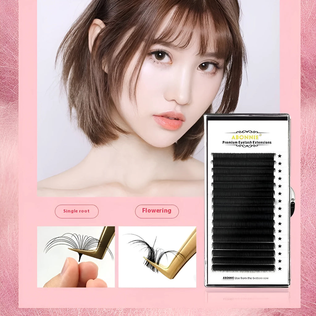 16-row dense mink hair false eyelashes showing matte round wool texture with length options from 8mm to 18mm
