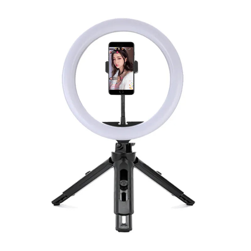 10-inch ring selfie light with adjustable metal bracket for smartphone photography