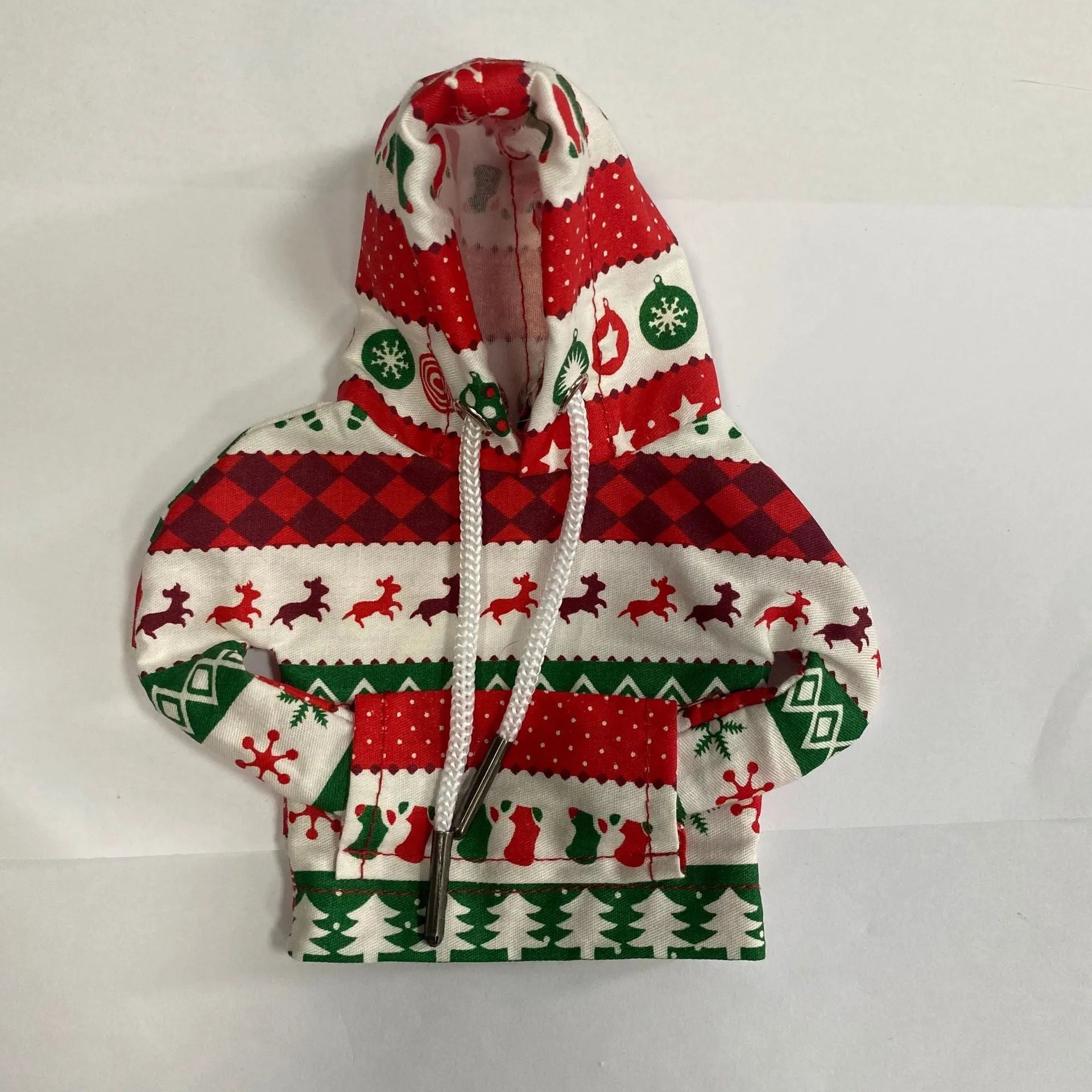Cotton handbrake cover for car gear lever in multicolour Christmas design