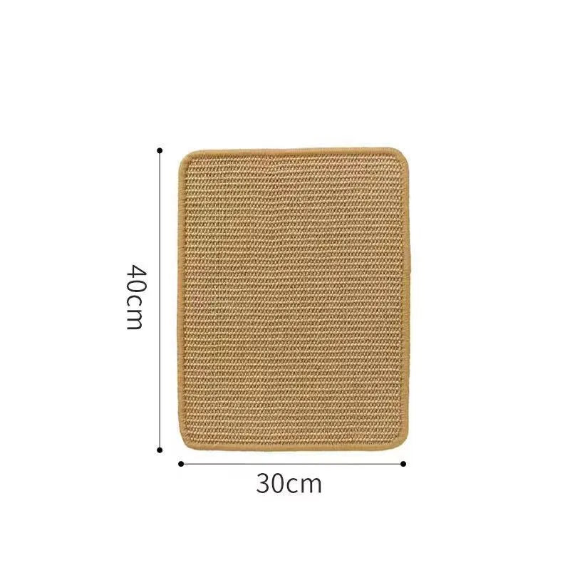 Sisal cat scratch board with replaceable blanket cover in pastoral style