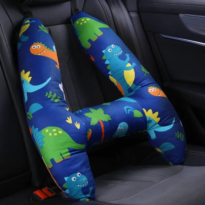 55x70cm automotive headrest pillow with colourful print pattern and pearl cotton filling for car passenger comfort