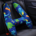 55x70cm automotive headrest pillow with colourful print pattern and pearl cotton filling for car passenger comfort