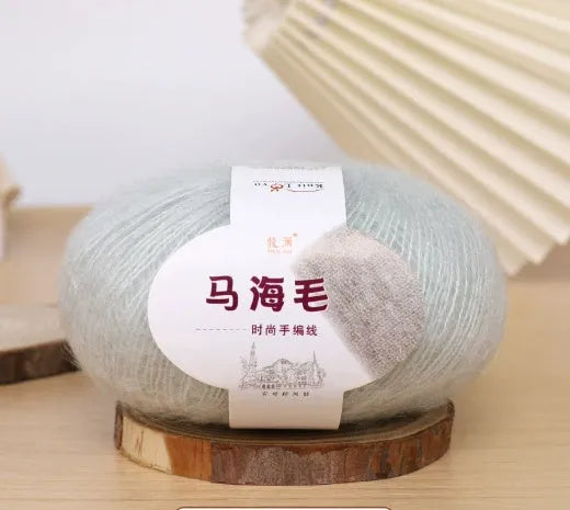 Mohair wool ball for DIY scarf knitting in multiple colour options