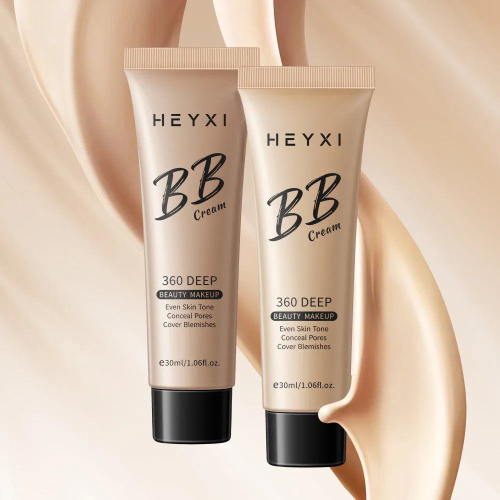 Waterproof sweatproof BB cream bottle in 30ml size with four shade options 01 02 03 04