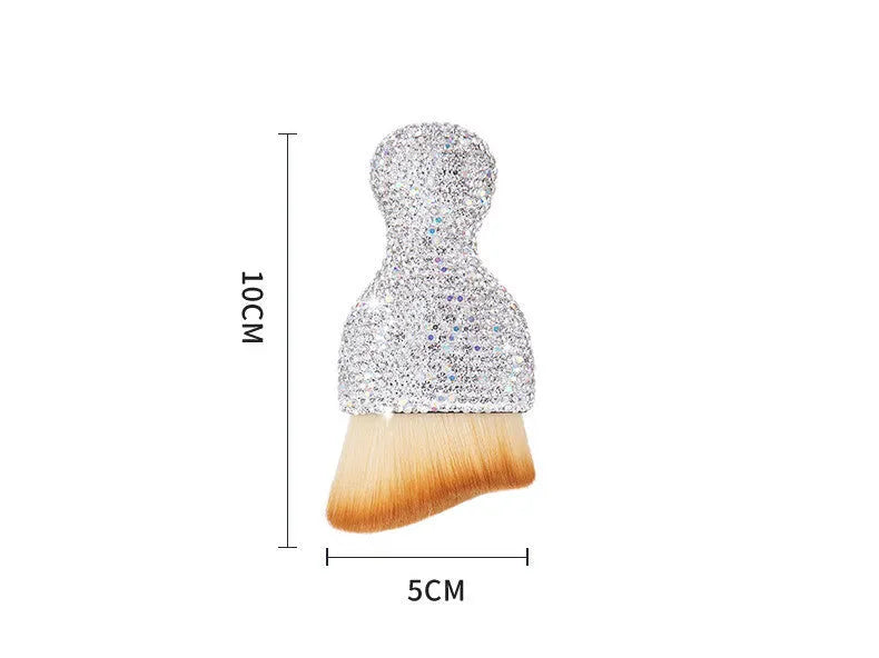 Car interior cleaning brush with soft PVC bristles, shown in white, pink, and black colour options