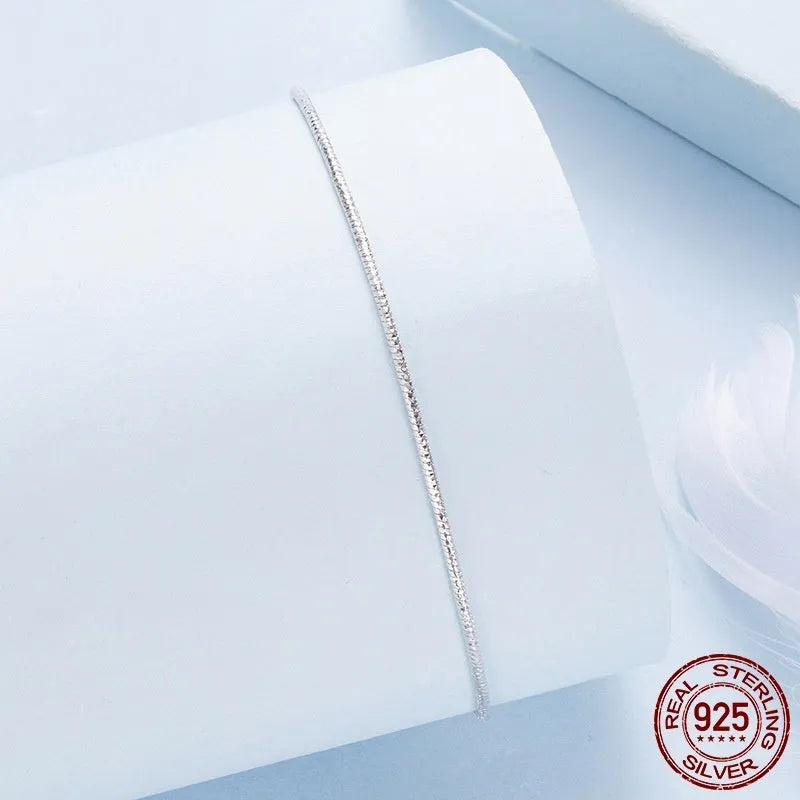 S925 sterling silver snake bones chain bracelet for women, electroplated finish, colour BSB226