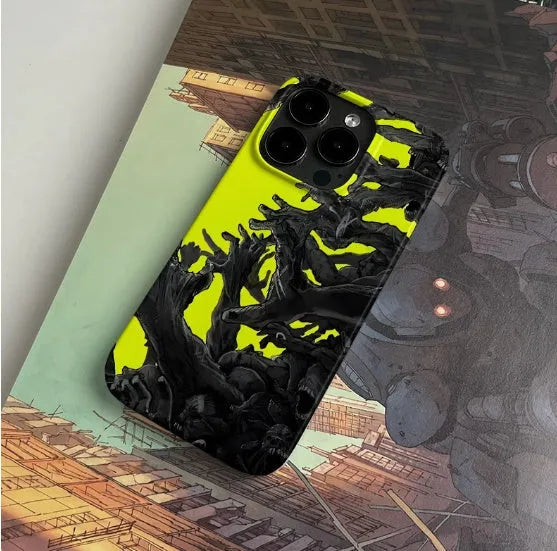 Art Niche scratch resistant hard shell phone case for iPhone, glossy finish with large hole cutouts