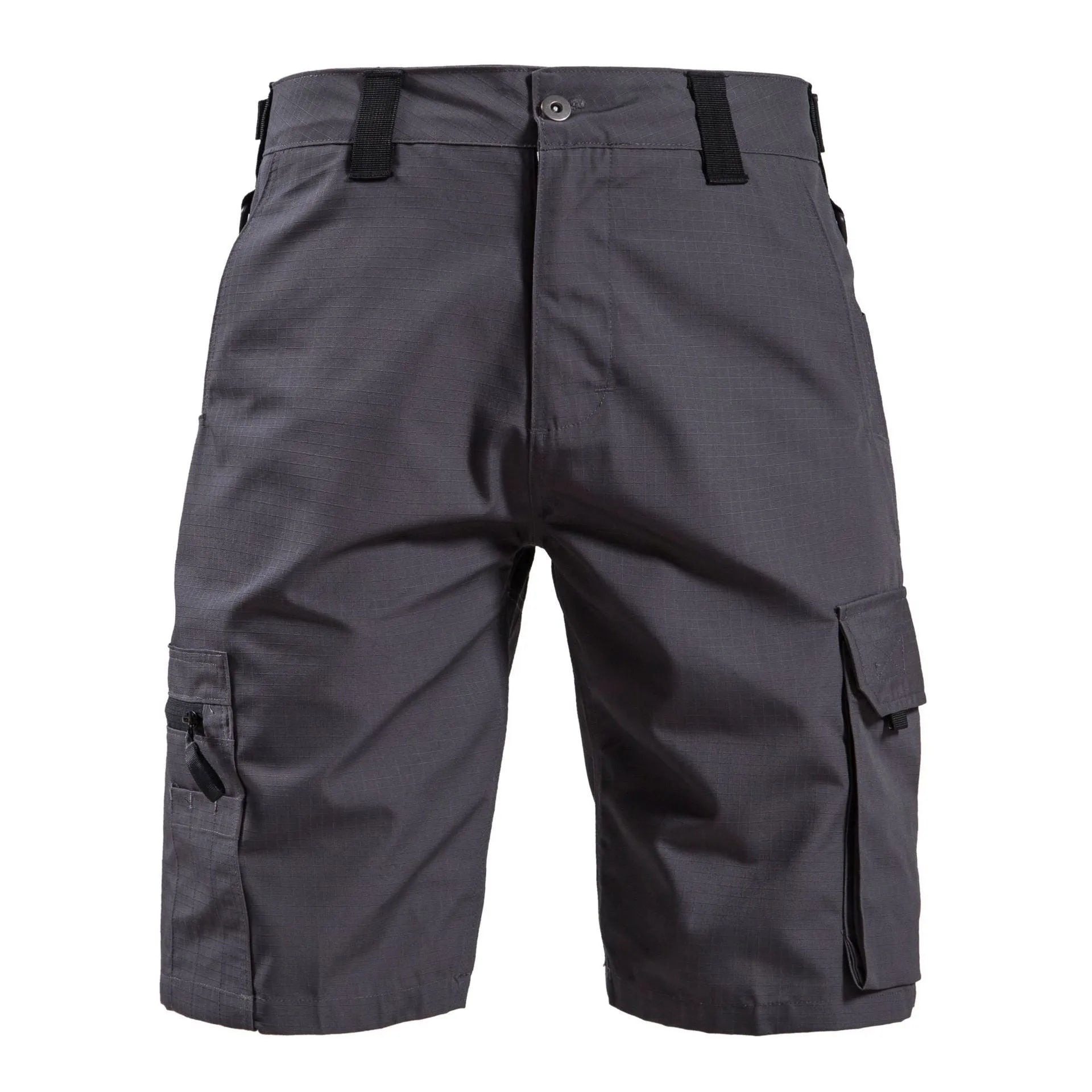 Tactical camouflage cargo shorts for summer training, knee-length, straight-leg, in army green colour, size 30-40