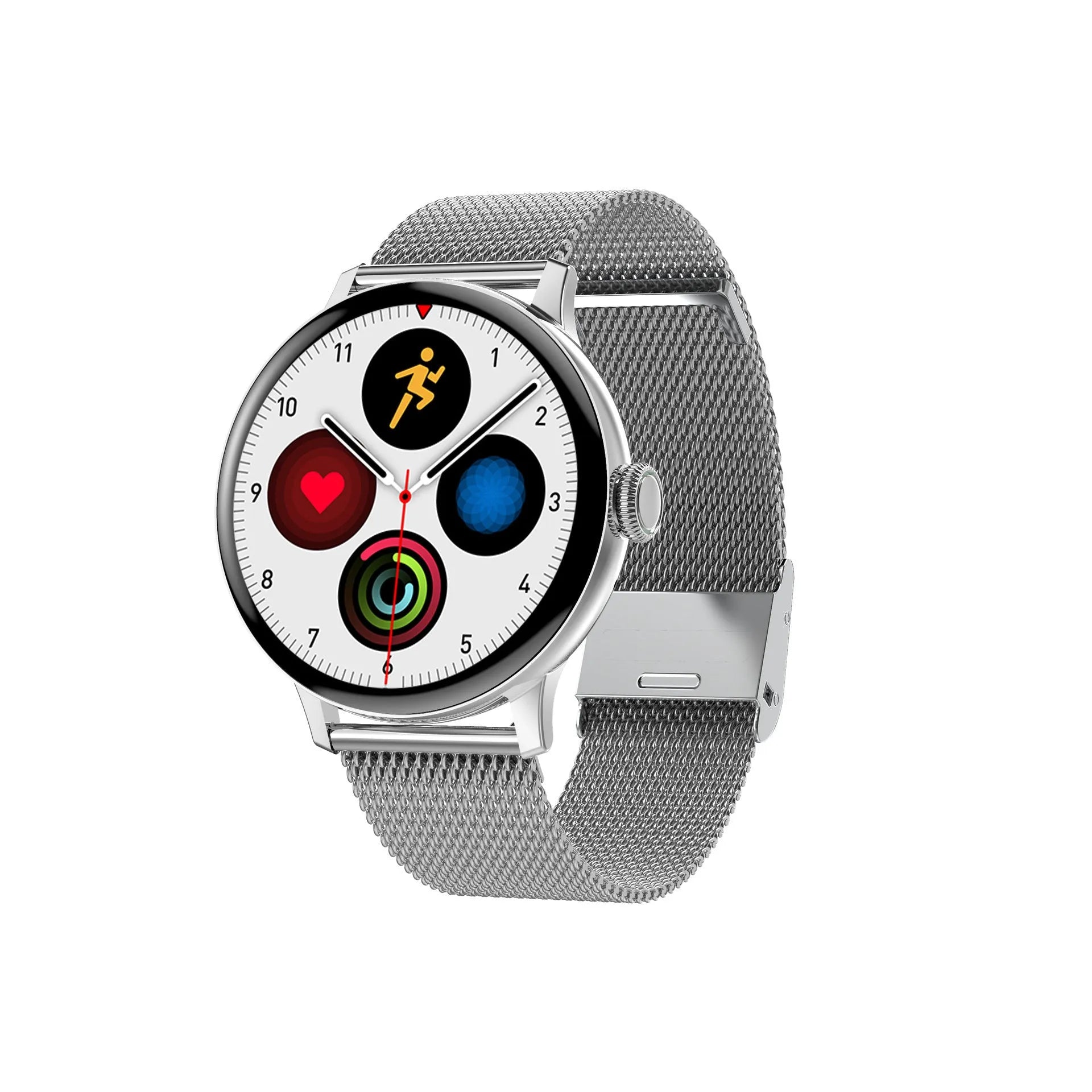 Bluetooth smart bracelet with 1.2-inch screen showing heart rate display on wrist