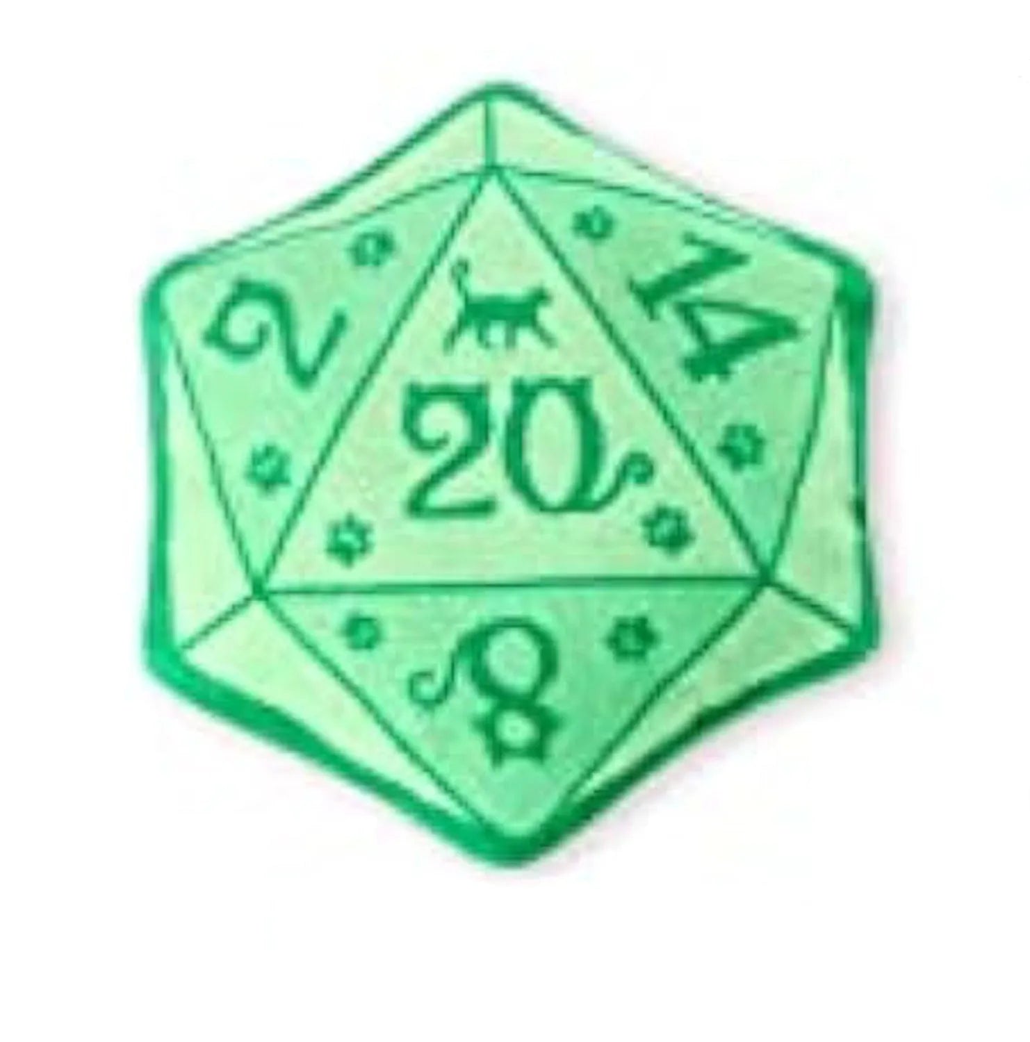 Dice-shaped catnip toy in four colour options for DND gaming cat play