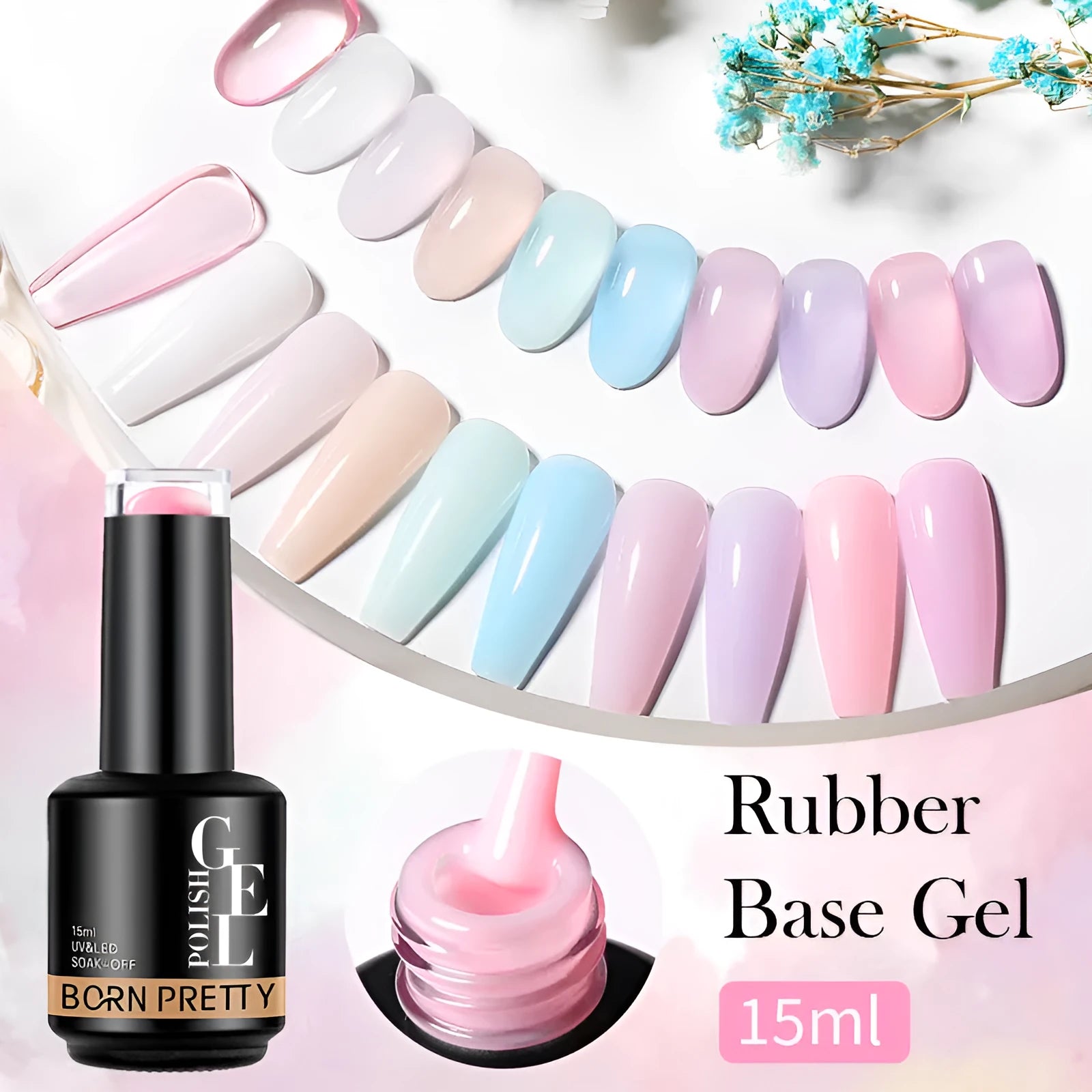 Nail colour powder transparent phototherapy plastic gel in 15g pot with nude and cold colour options for shaping and reinforcement