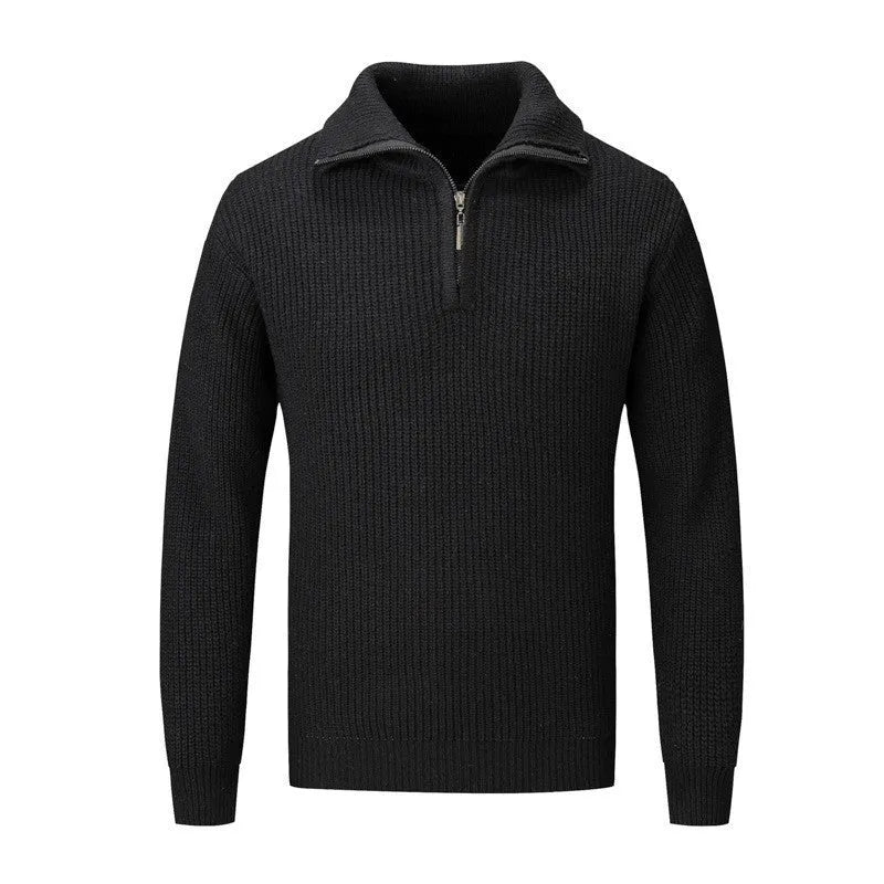 Men's slim fit pullover jumper in solid colour options for autumn and winter wear