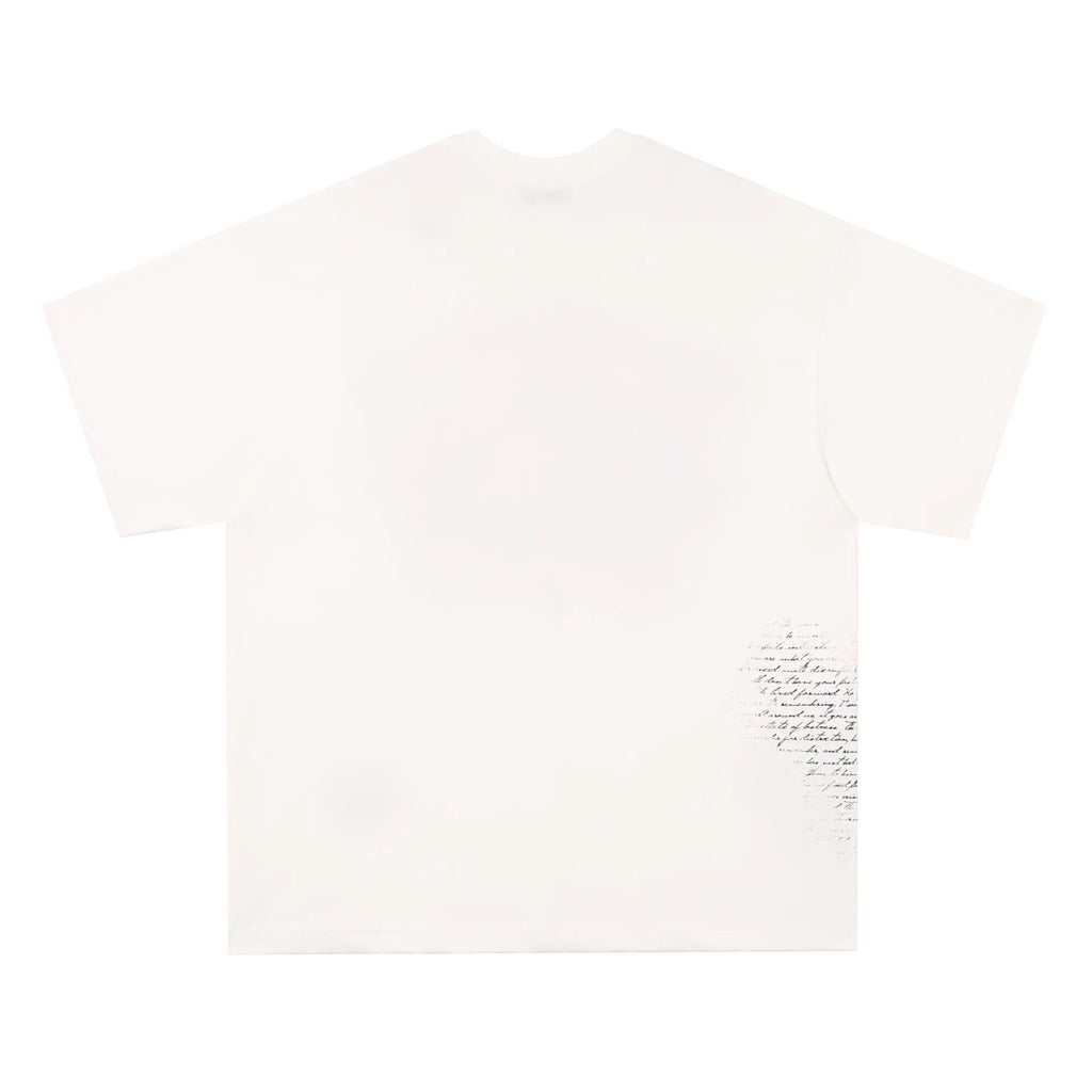 Retro hip hop gothic letter T-shirt in pure cotton black or white for teenagers