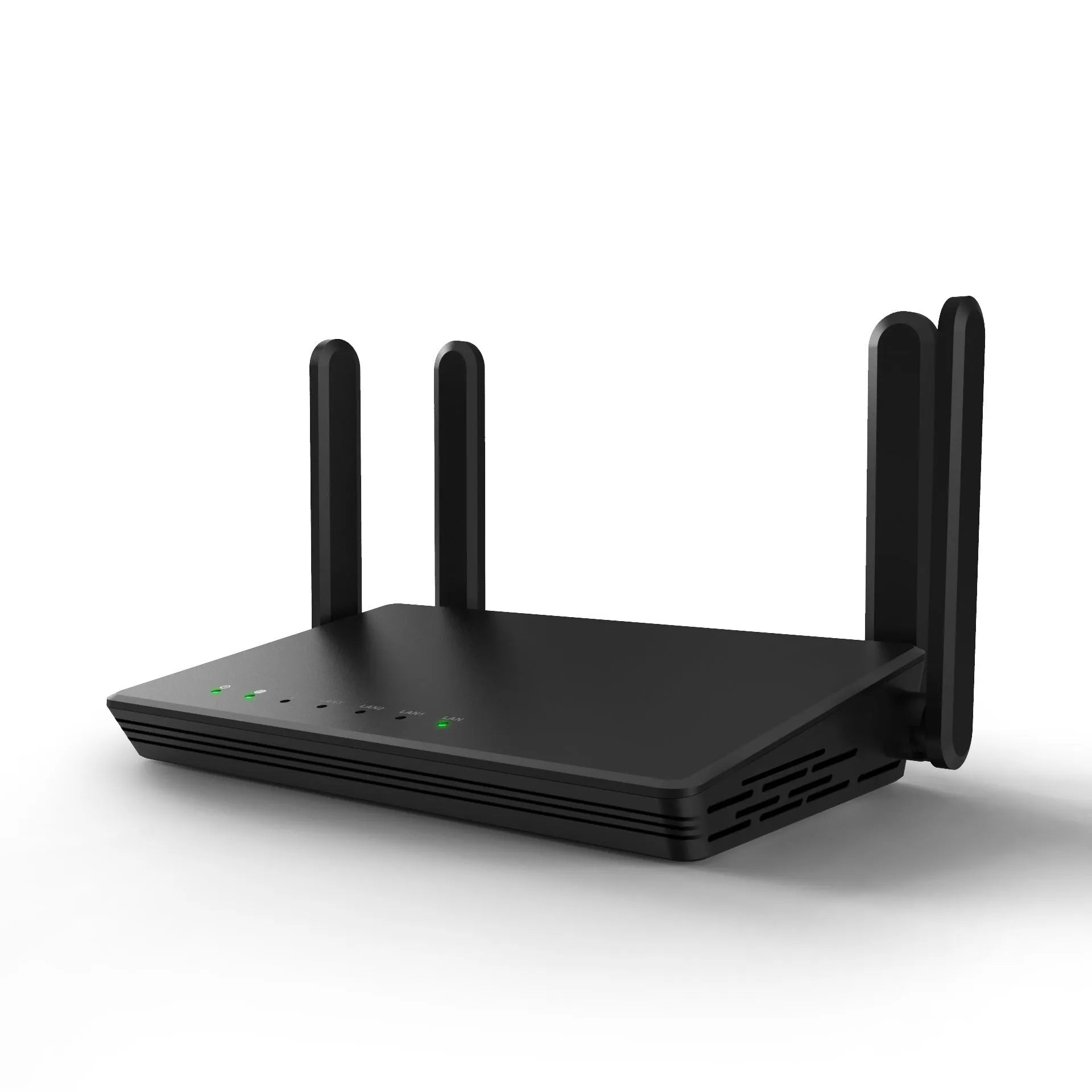 Home 300Mbps wireless router in white with through-wall signal, compact 26x6x6cm size, UK plug adaptor