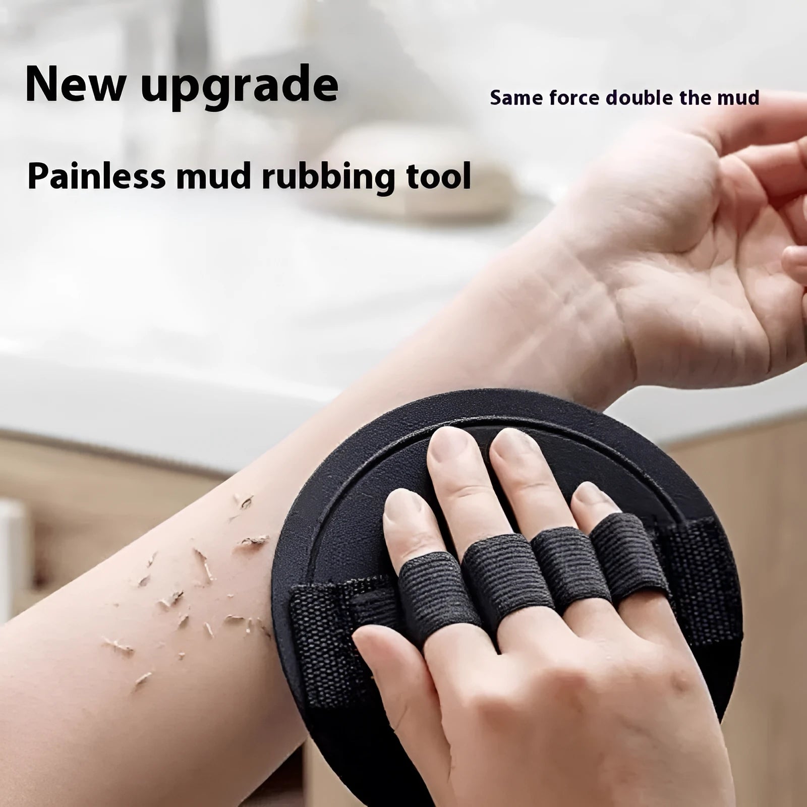 Rubber bath gadget finger style with round cake design options for women's bathroom towel organisation