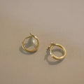 S925 sterling silver fishtail earrings with 14k gold plating in gold and white gold colour options