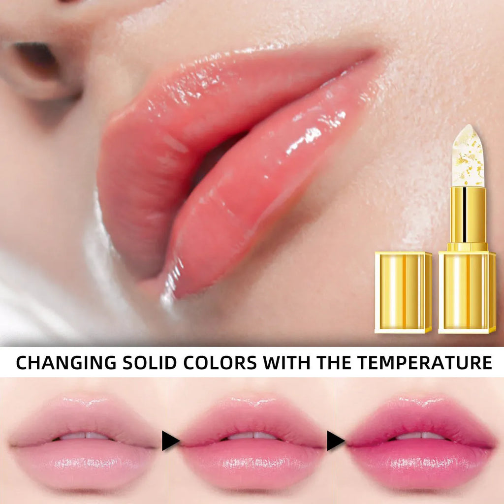 A tube of warm colour-changing anti-smudge lipstick, shade YB1001.