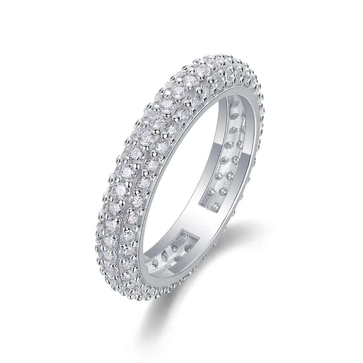 Twilight Beach Moissanite wedding ring set S925 silver platinum plated with GRA certificate in gift box