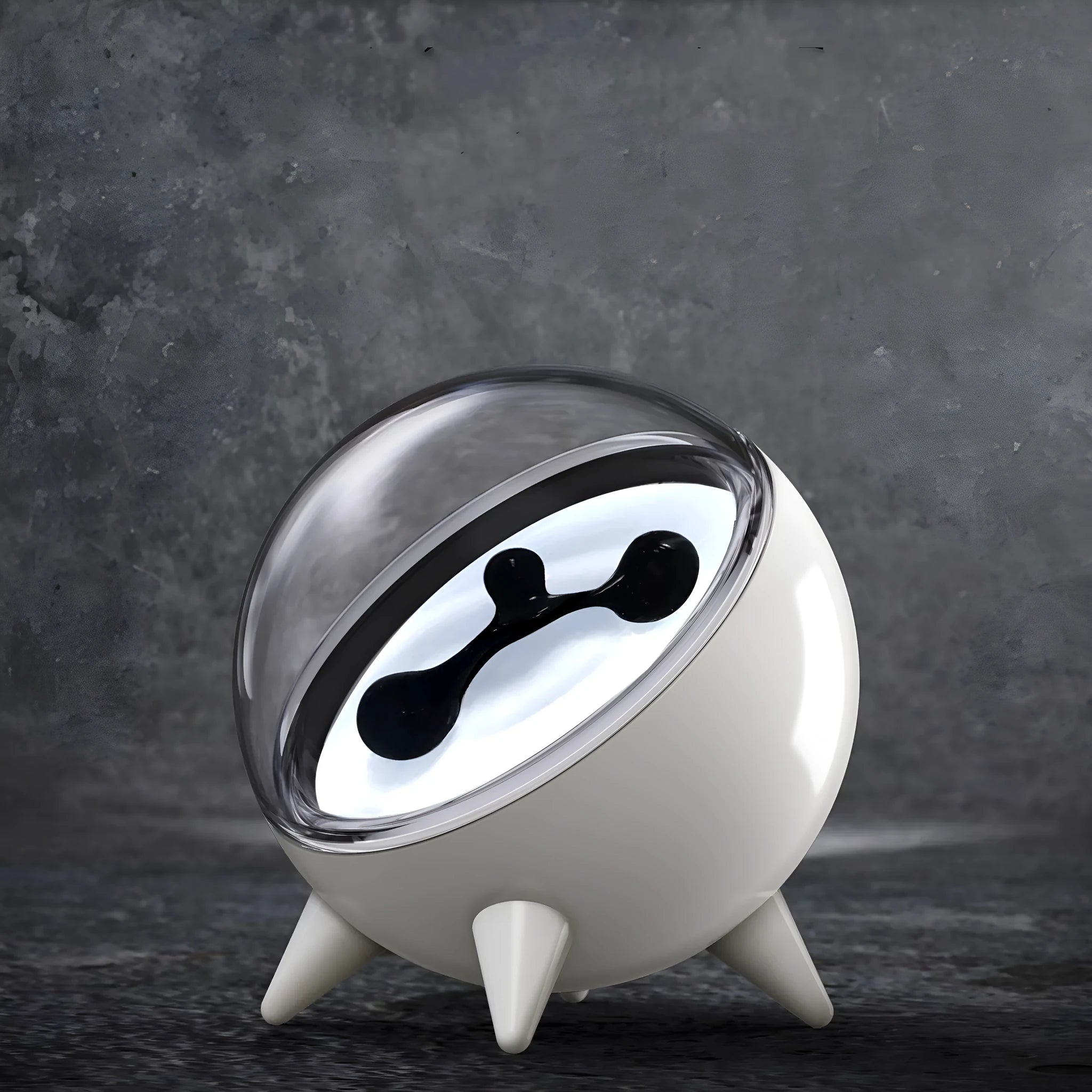Creative Ball Magnetic Fluid Vibration Pickup in white with USB Type-C cable and built-in lighting