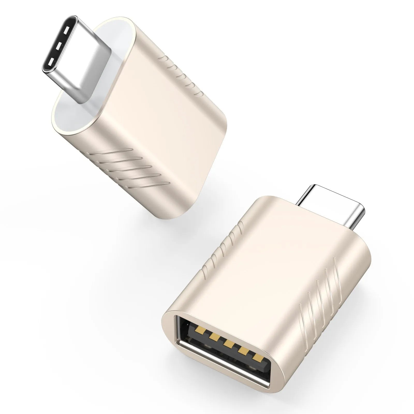 Champagne Gold USB data and charging converter with zinc alloy shell