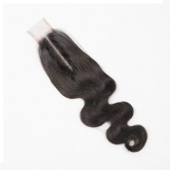 Straight natural colour human hair wig for women, shown in long length.