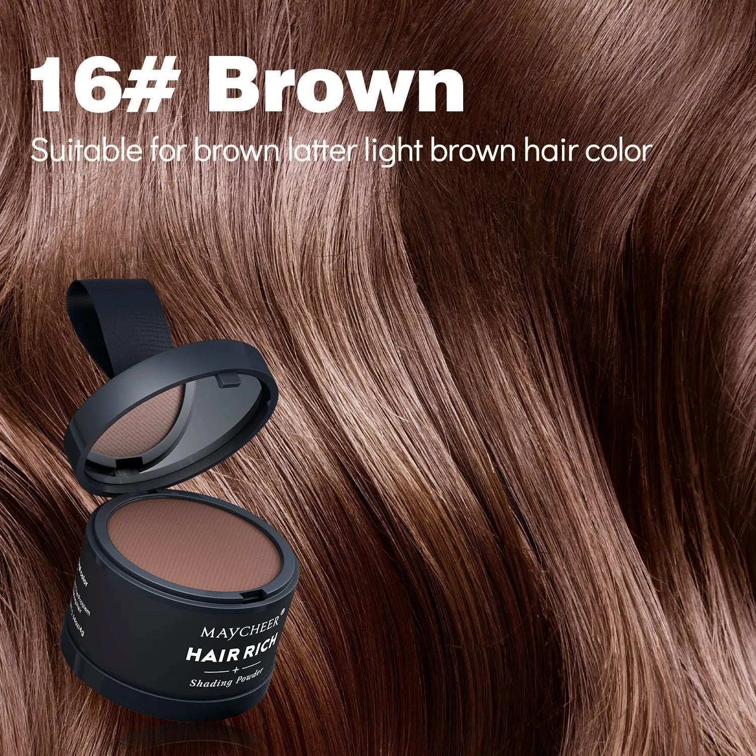 Hairline sculpting contour powder in plastic compact with dual-use brow and hairline fill, 4g net content