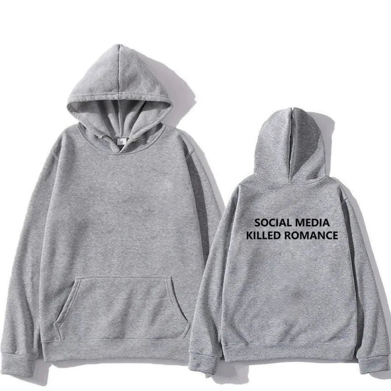 Men's slim fit hoodie with letter pattern print, hooded long sleeve casual pullover