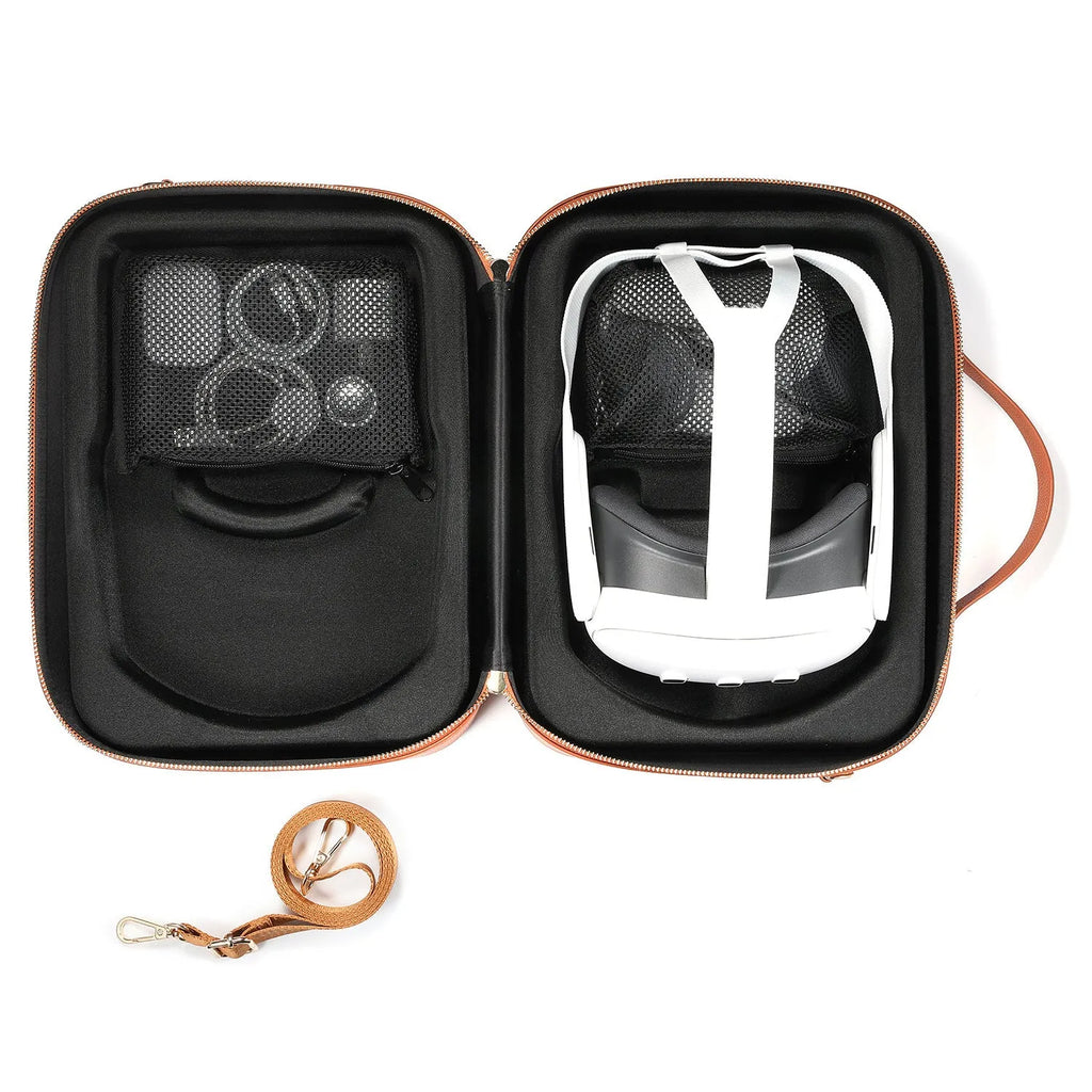 Vision Pro MR glasses superfiber storage box in black colour showing compact protective case