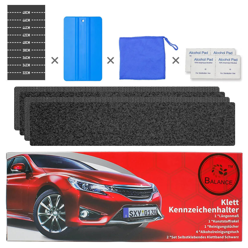 Right-angle 100x500mm double-sided adhesive tape for vehicle licence plate mounting