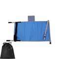 Portable children's aircraft pedal seat extender with detachable storage pocket in blue colour