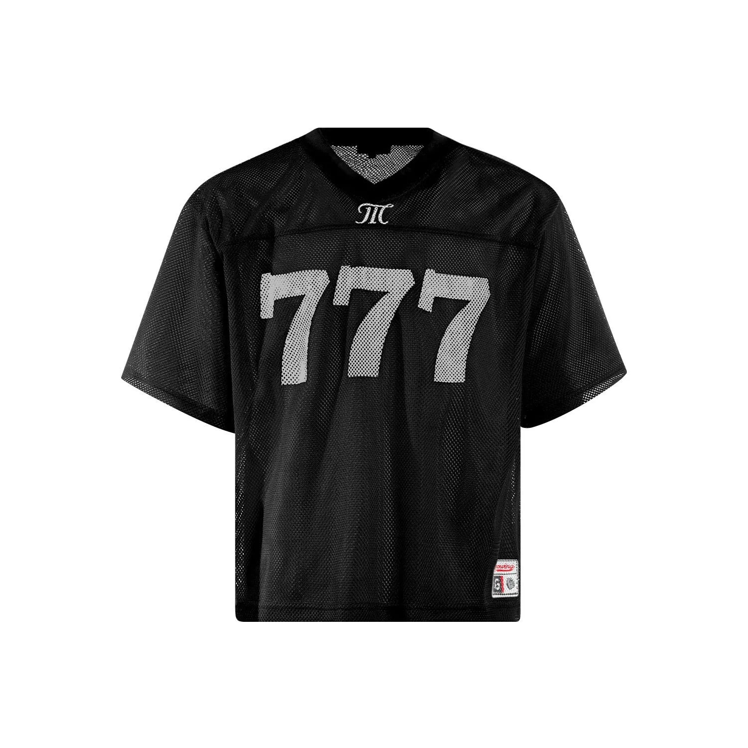 Retro loose-fit summer t-shirt in black, white, purple, or orange colours, made from polyester fabric.
