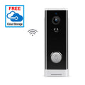 White wall-mounted network security camera with 1080p resolution and mobile monitoring capability