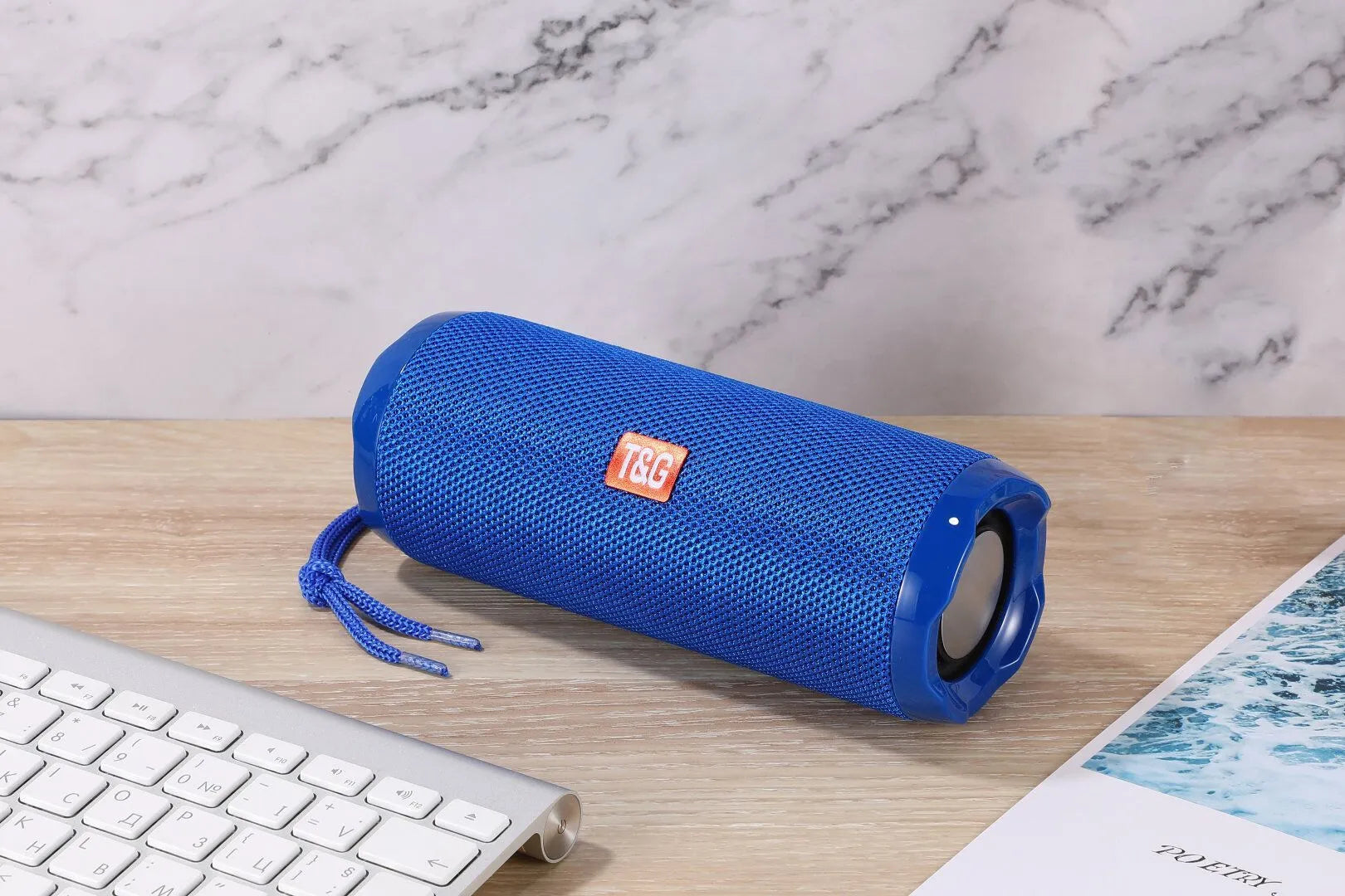 Fabric portable Bluetooth speaker with card holder slot in multiple colour options
