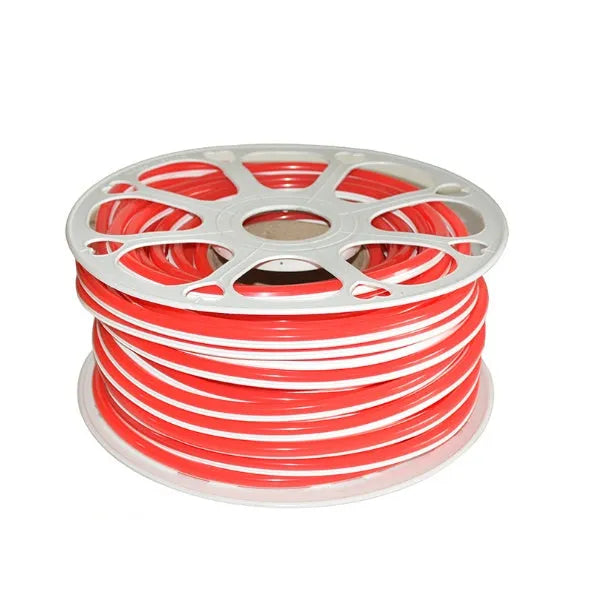 Flexible silicone LED neon light bar in multiple colours showing 8mm width and bending capability