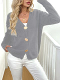 Women's deer plush sweater coat with princess sleeves in street hipster style, available in black or grey