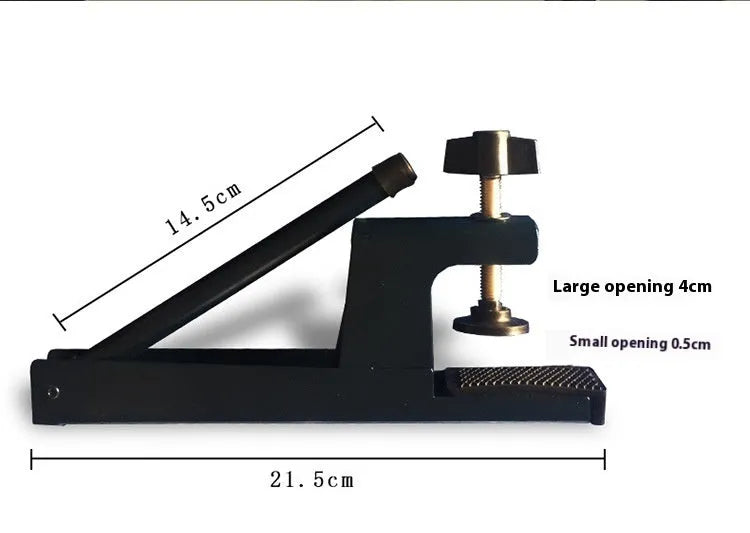 Table tennis post with universal large clip for thickened tables in open grid indoor table colour