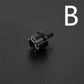 Black aluminium alloy 6mm screw cap cover seat cushion seat pack nut on white background