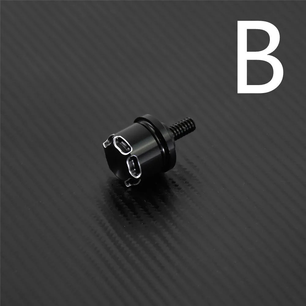 Black aluminium alloy 6mm screw cap cover seat cushion seat pack nut on white background