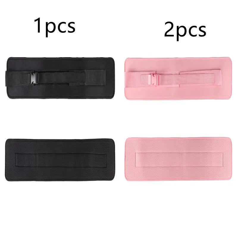 Black and pink free size fitness training belt for dumbbell barbell hip bridge exercises