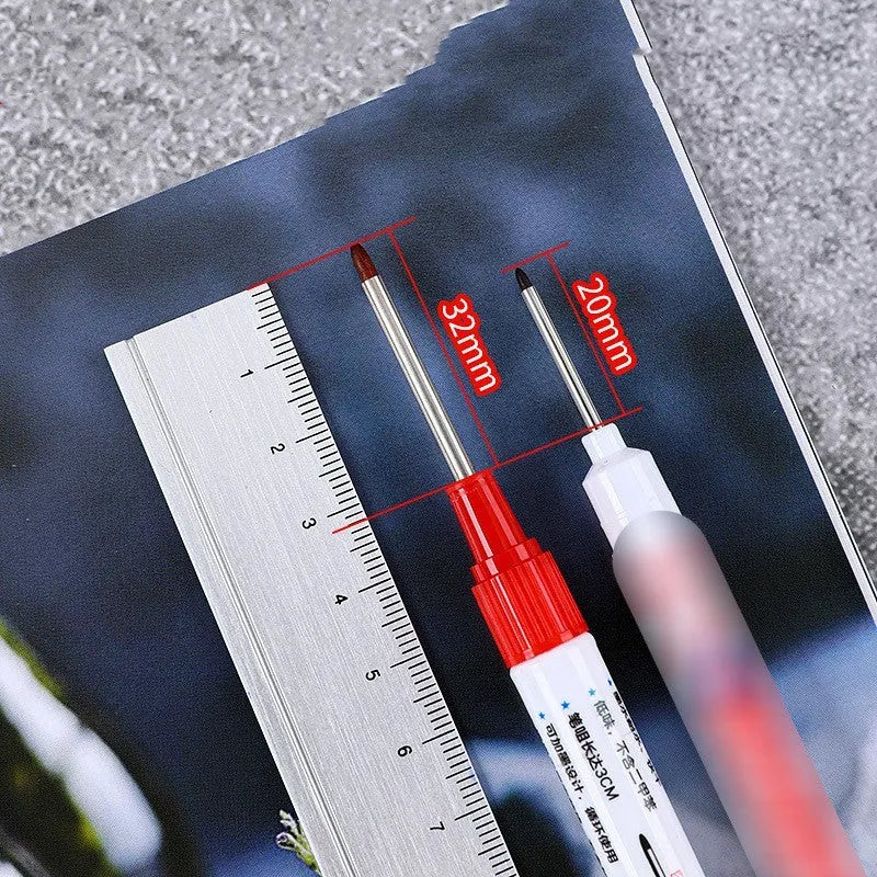15.2 cm woodworking oil marker in black red blue green colours for quick-dry waterproof marking