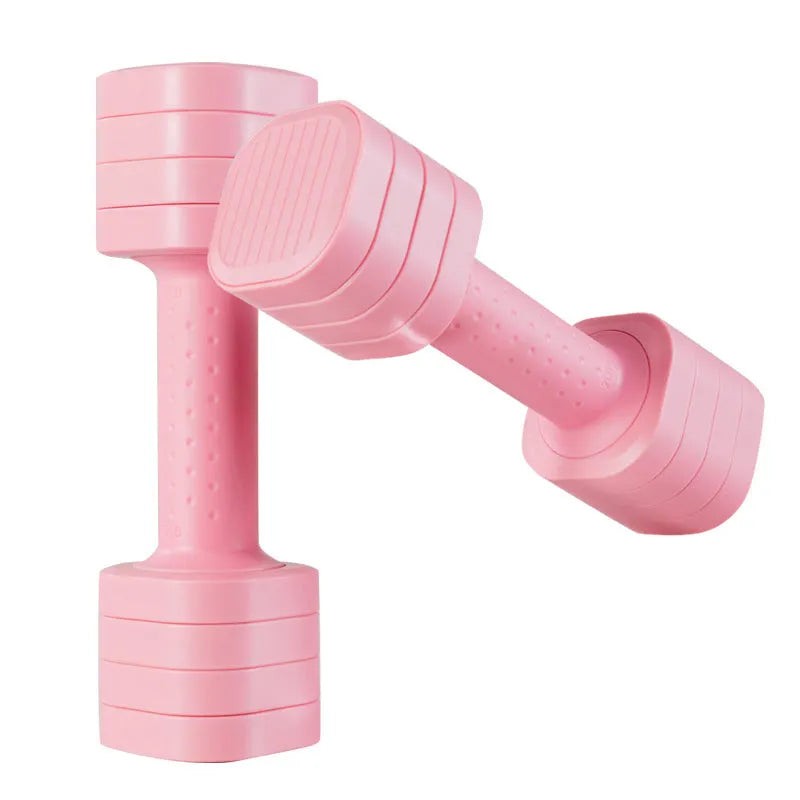 Detachable dumbbell women's fitness equipment in various colours for body shaping workouts