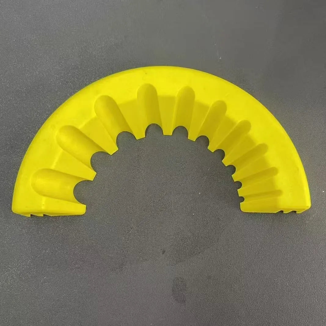 Angle grinder grinding bit bracket holder in yellow, green, and black colour options.