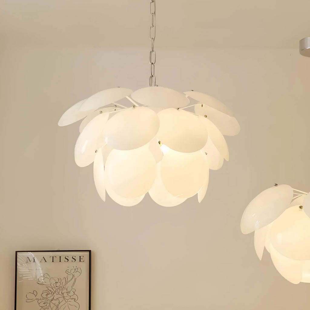 Modern French simplicity glass pine ceiling light, 45cm or 55cm diameter, 110V for living room and bedroom