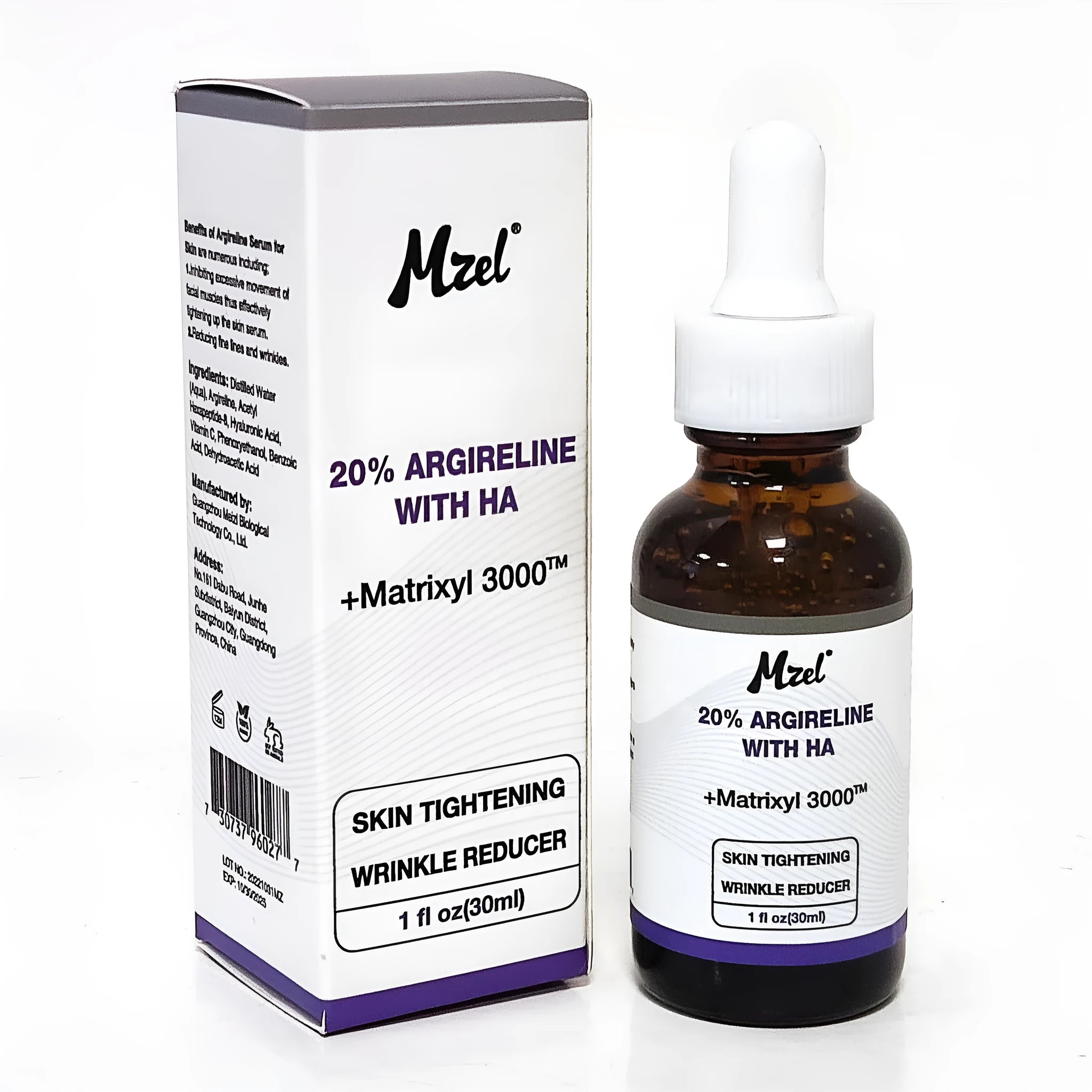 30ml bottle of six-peptide firming and anti-wrinkle moisturising liquid for face