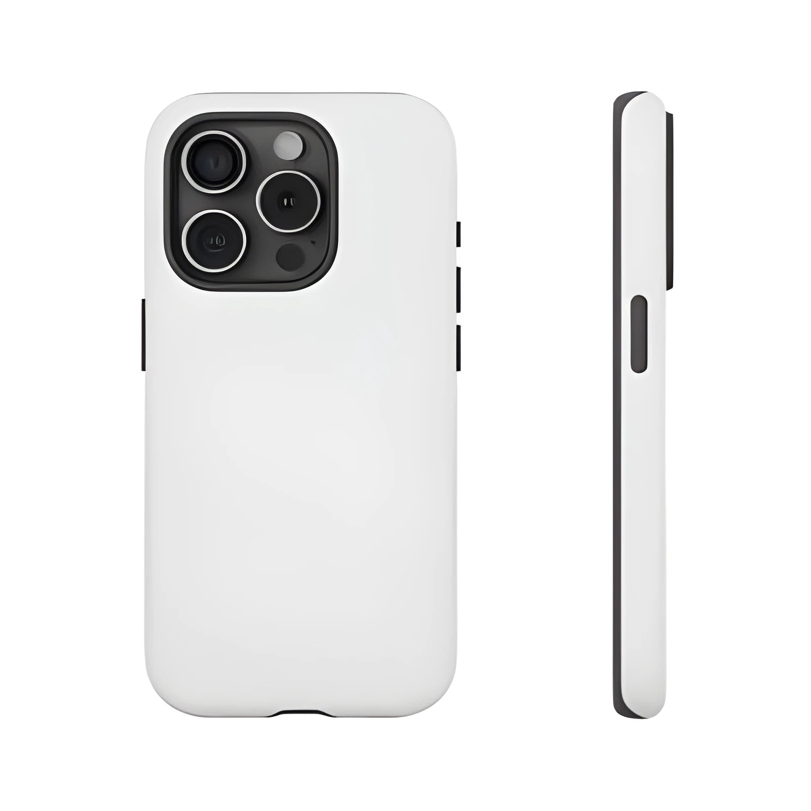 White round edged film frosted phone case for Apple iPhone with glossy and frosted shell options, feilin material