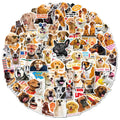 Realistic dog facial expression sticker sheets in Nordic style designs for planners and journals