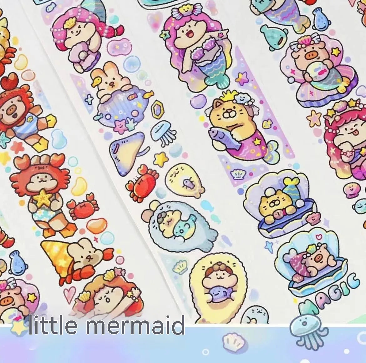 Cartoon character decorative stickers for haemorrhoid tape packaging on Japanese paper