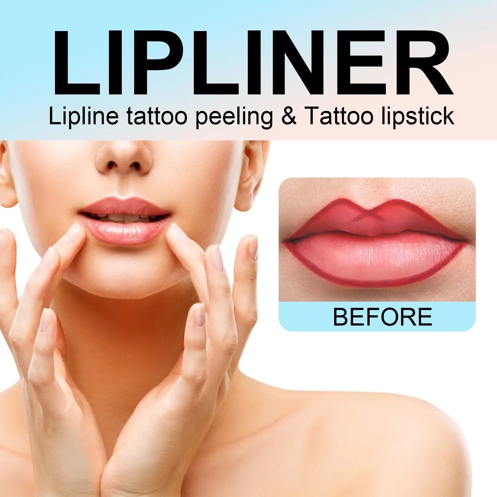 Dark brown waterproof long lasting lip liner pen with smooth tip for lip contouring